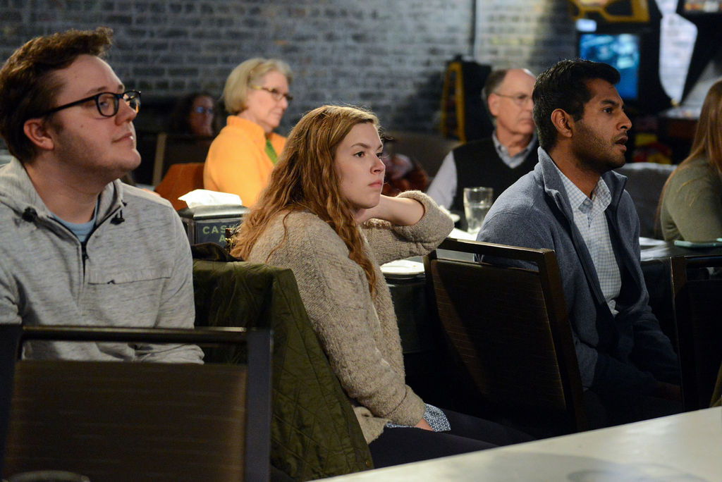 Audience listening to presenters