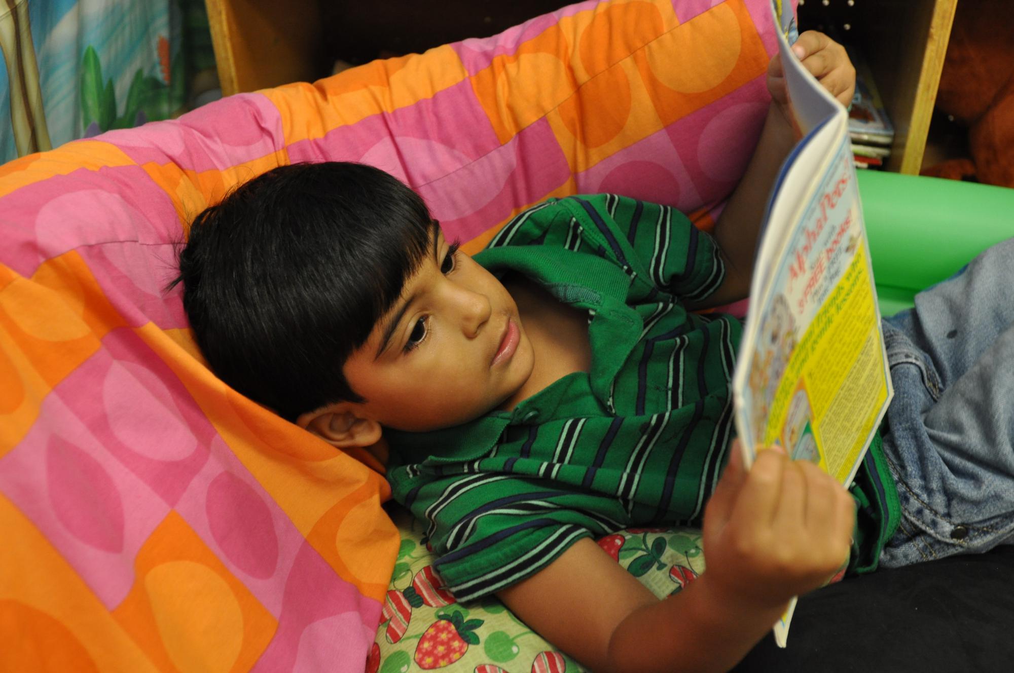 Boy reading