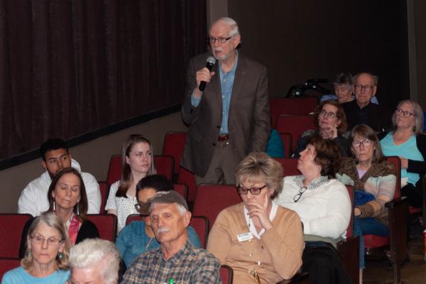 Joseph Sparling speaking to audience