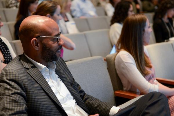 People sitting in an auditorium