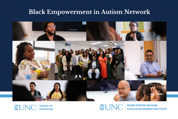 collage of photos of Black researchers meeting at the inaugural in-person meeting of the Black Empowerment in Autism Network