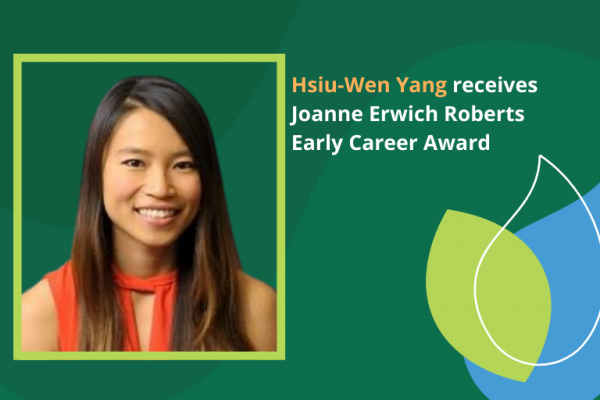 Hsiu-Wen Yang receives Joanne Erwich Roberts Early Career Award | Frank ...