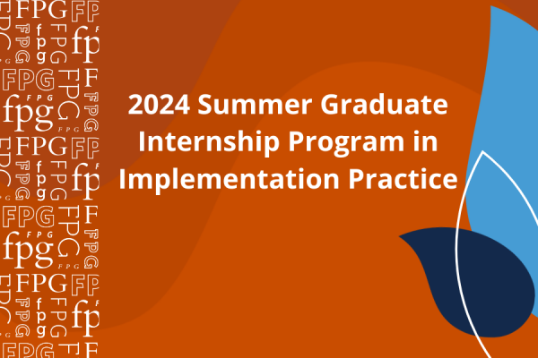 2024 Summer Graduate Internship Program in Implementation Practice on red-orange background with FPG wallpaper design and leaf motiff