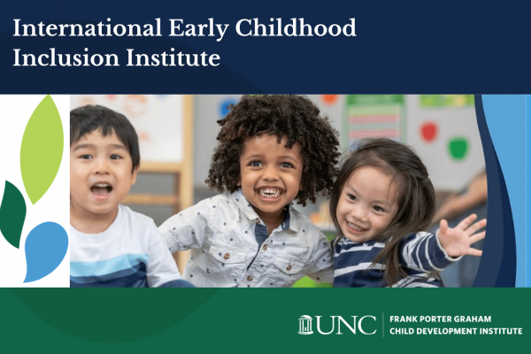 International Early Childhood Inclusion Institute; three young children smile at camera