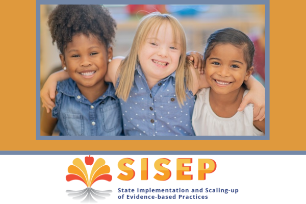 three young girls sit facing camera huddled together and smiling with SISEP logo along the bottom