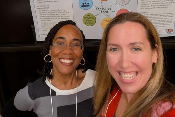 Yolanda Perkins at left and Alicia Reynolds Reddi at right.