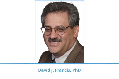 david j francis; man with gray hair, glasses and mustache