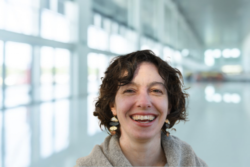 sabrina zadrozny; woman with short dark hair smiles at camera